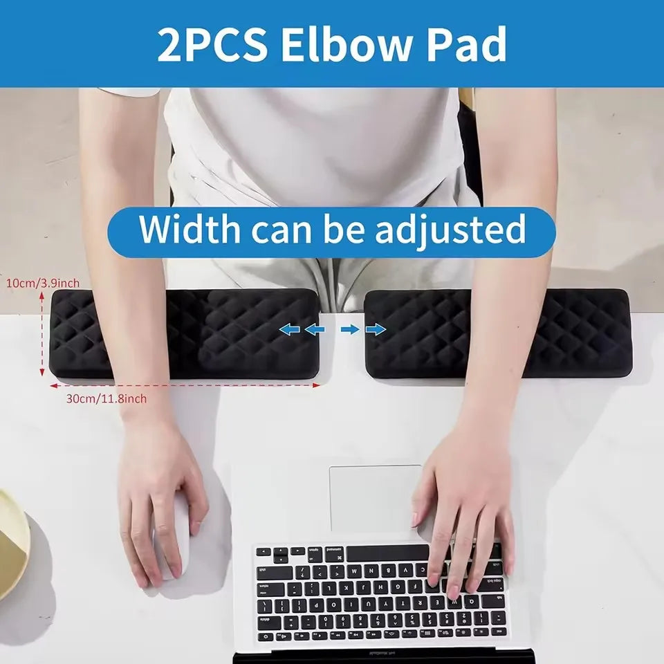 Ergonomic Elbow Rest Pad - 2 Pack | Memory Foam Desk Cushion"