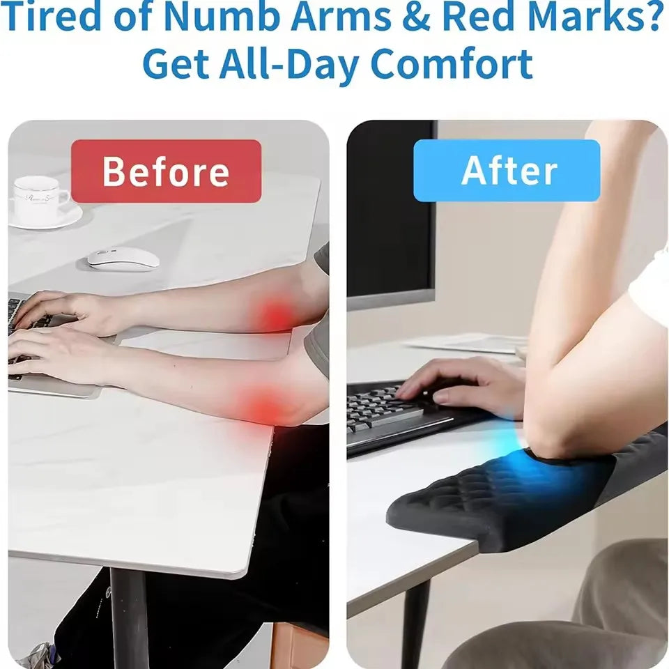 Ergonomic Elbow Rest Pad - 2 Pack | Memory Foam Desk Cushion"