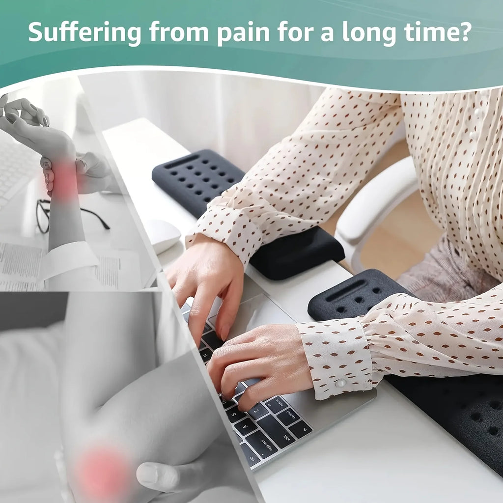 33.81 oz-Shaped Desk Pad with Non-Slip Foam Base And Ergonomic Wrist/Forearm Support - Comfortable Wrist Rest for Computer Work